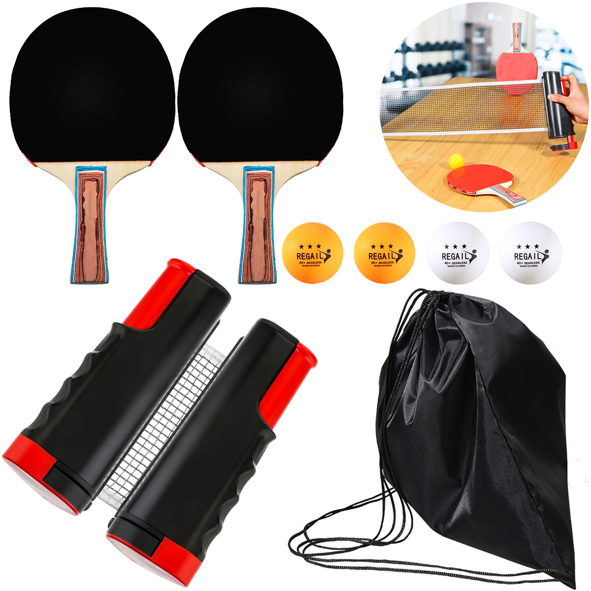 Portable Table Tennis Set