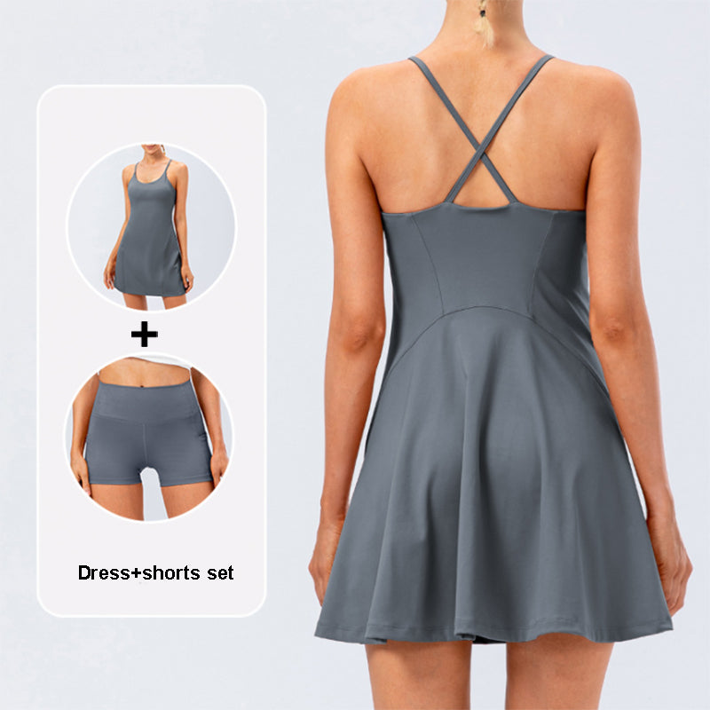 Women's High Stretch Tennis & Yoga Skirt Set