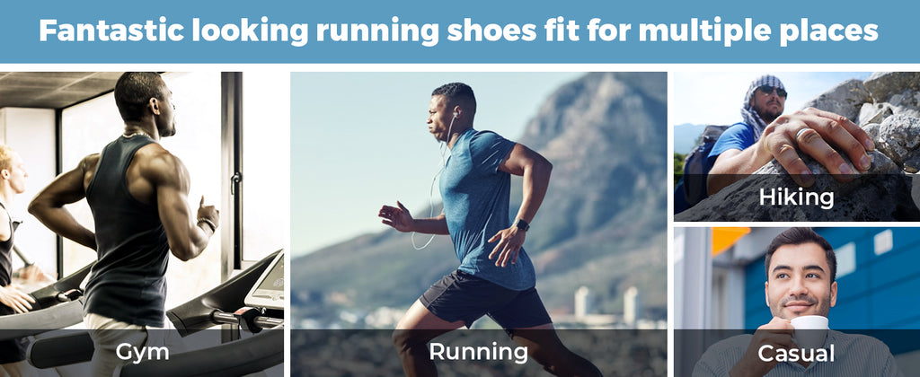 FitVille Men's Sports Shoes Extra Wide Running Walking Shoes for Men Comfort Casual Men Sneakers Lightweight Cushioned Footwear