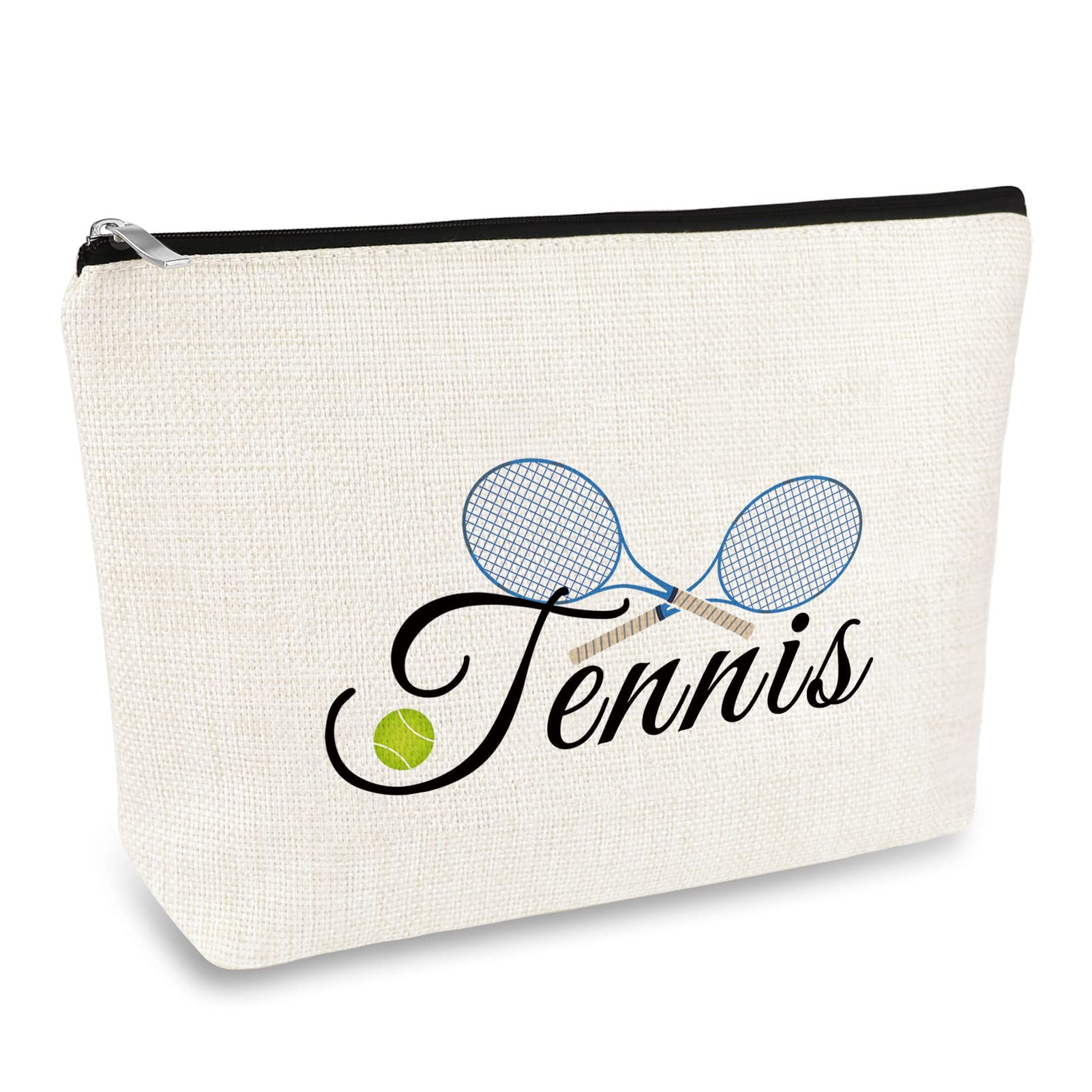 Tennis Makeup Bag Tennis Players Gifts Tennis Themed Cosmetics Bag Tennis Lovers Gift for Girls Women Tennis Team Inspirational Gifts Best Friend Christmas Birthday Graduation Gift Travel Pouch